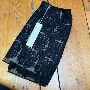 NWT Amanda Uprichard 2-piece matching mini and top set on black lace